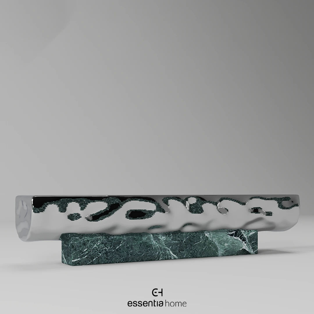 Sculptural Bench With Stone Base