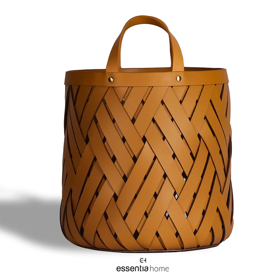 Tall Inter ace Basket – Brown by Essentia Home