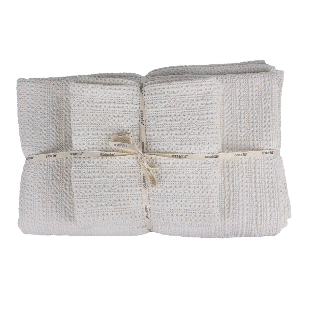 White Waffle Bed Spread And 2 Euro Sham