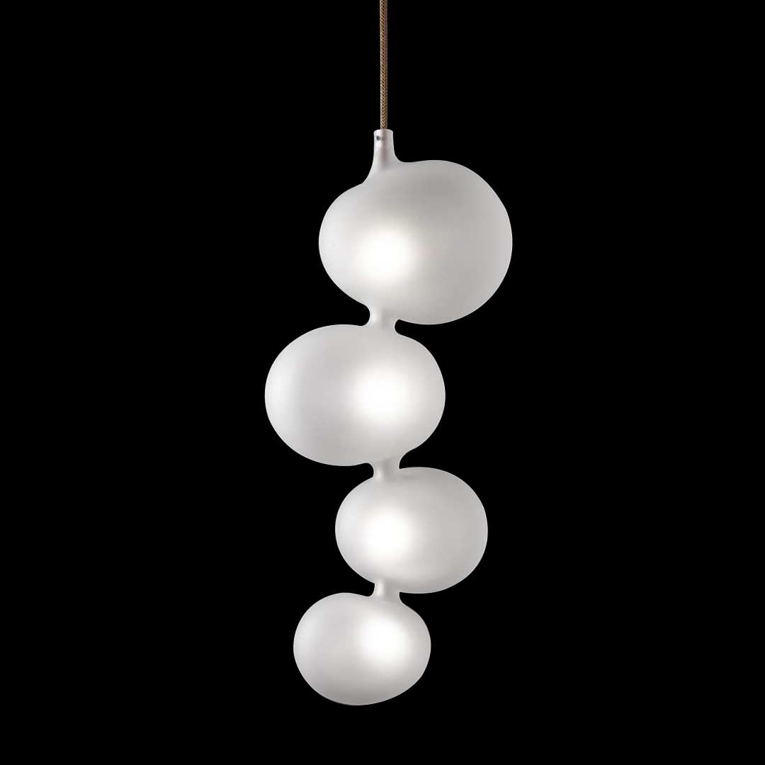 SERENDIPITY SUSPENSION LAMP - frosted hand blown glass