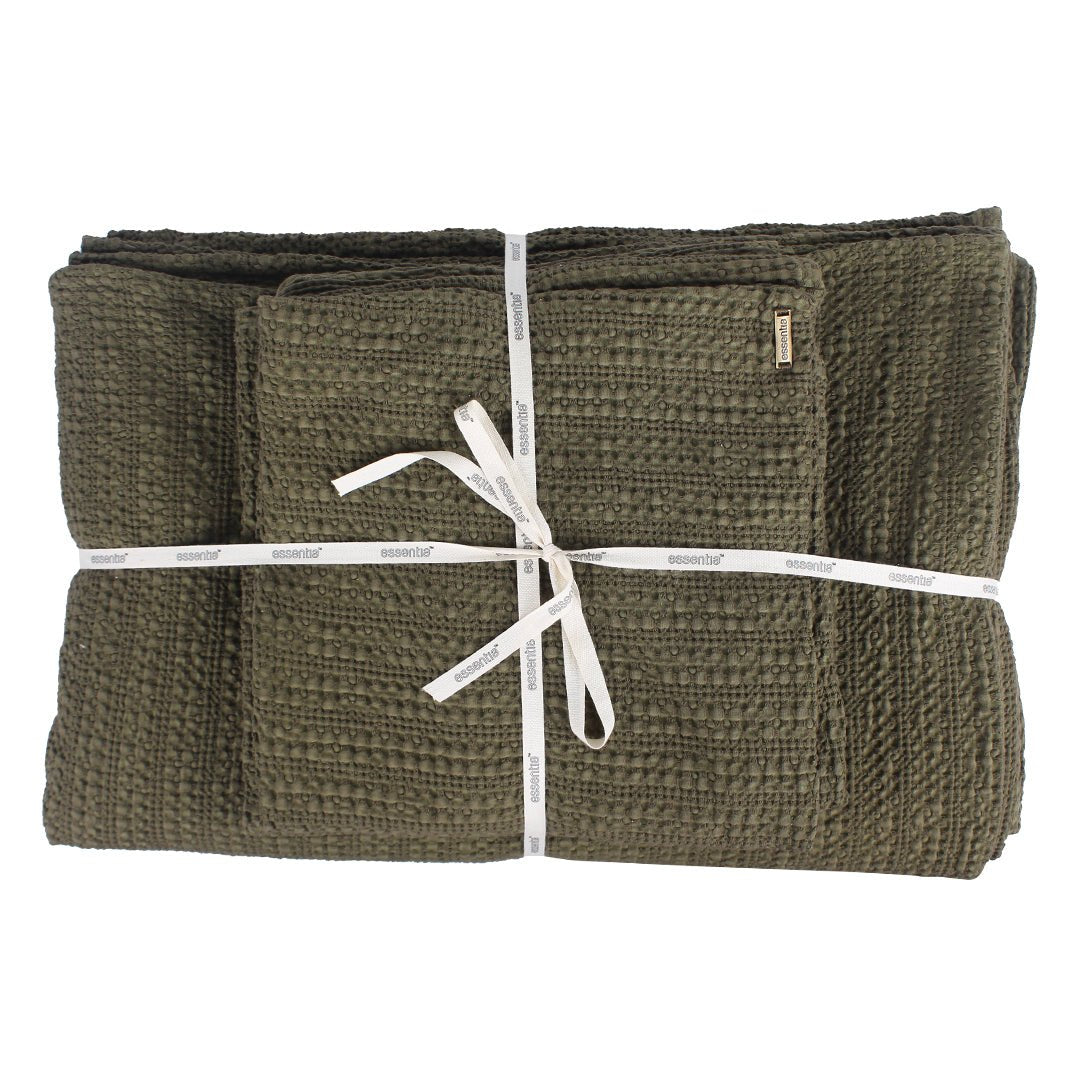 Olive Waffle Bed Spread And 2 Euro Sham