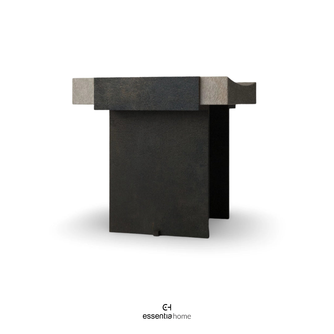 Sculptural Stone and Concrete Stool by Anda_Ba – Function Rooted in Form