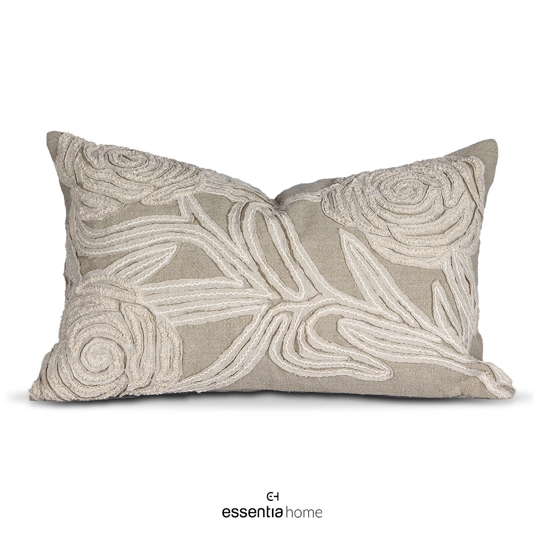 Patch Rosework cushion cover natural