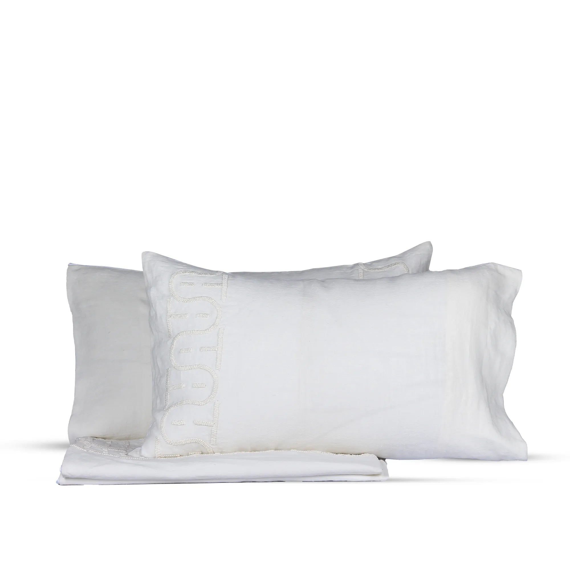 Signature EH Duvet Cover and Standard Sham Set – Beige & Off-White