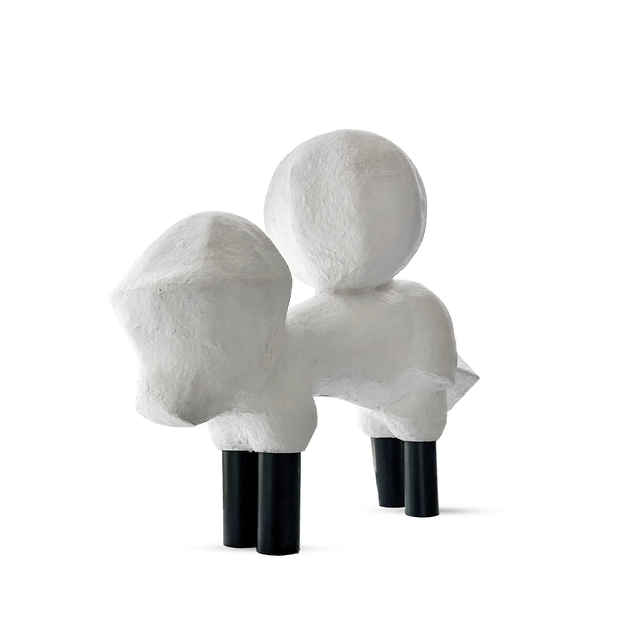 Paper Mache Sculpture with Custom Metal Legs