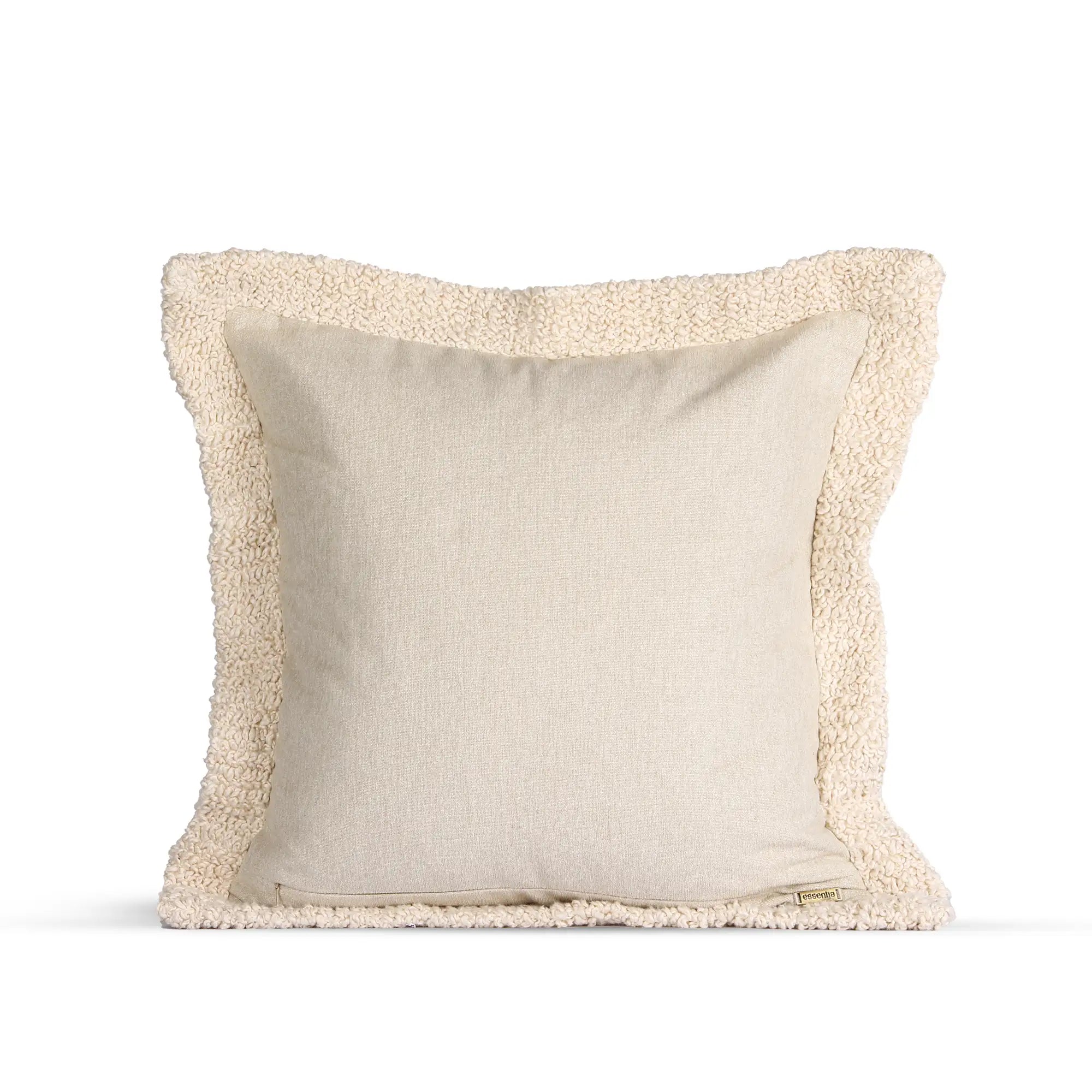 E-H Border Loop Cushion – Ivory Linen Blend